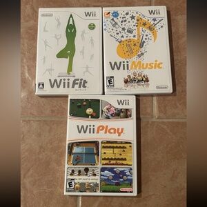 Lot Of Nintendo Wii Video Games - Wii Fit, Wii Play, Wii Music